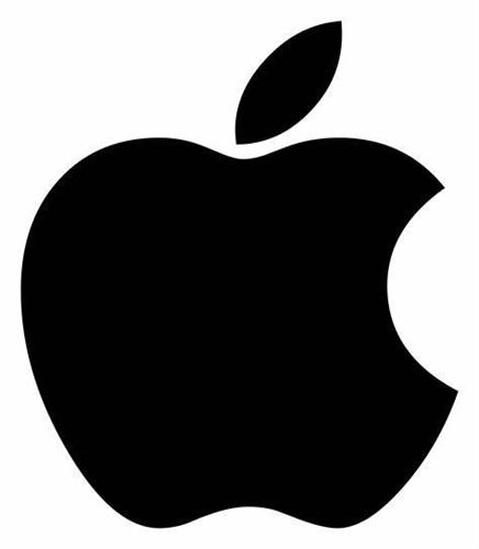 Apple logo in a simple vector design